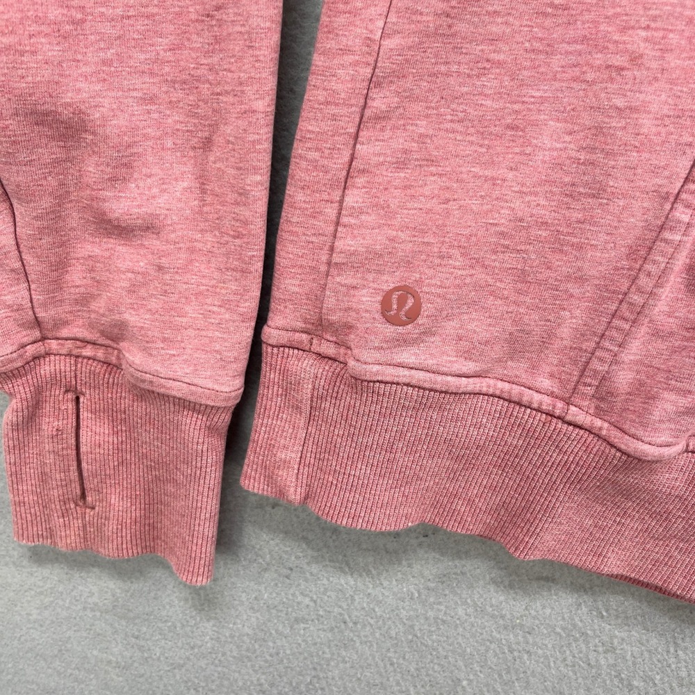 Lululemon Sweatshirt Women 8 Pink Heather Raglan Scuba Crew Athleisure Pullover - Picture 6 of 11